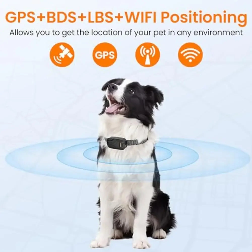 GPS Tracker Health Monitoring Wireless Fence 2 in 1 Tracking Smart Collar Unlimited Range