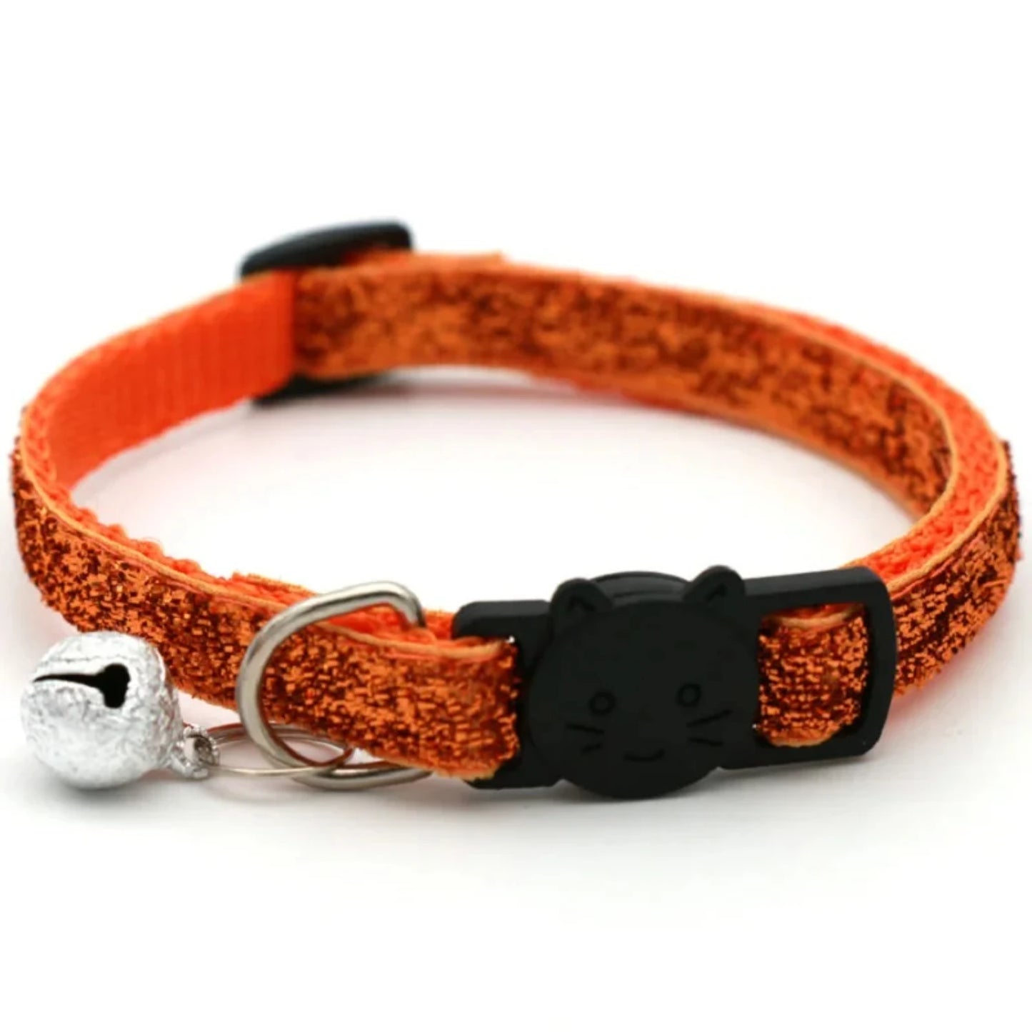 New Adjustable 2023 Cat Collar with Bell Breakaway - Sequin Neck Strap for Kitten Cat