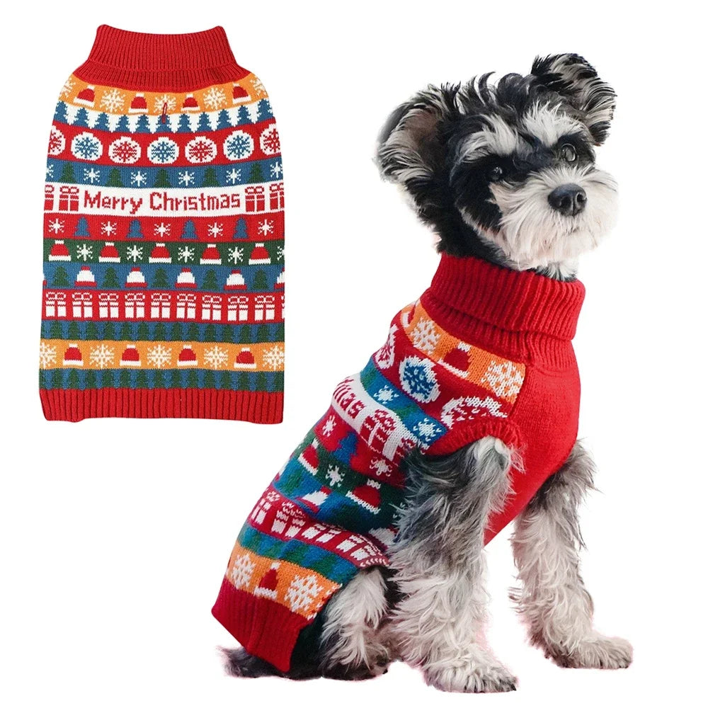 Puppy Sweaters Christmas Winter Warm Pet Knitwear  Small Dogs Costumes