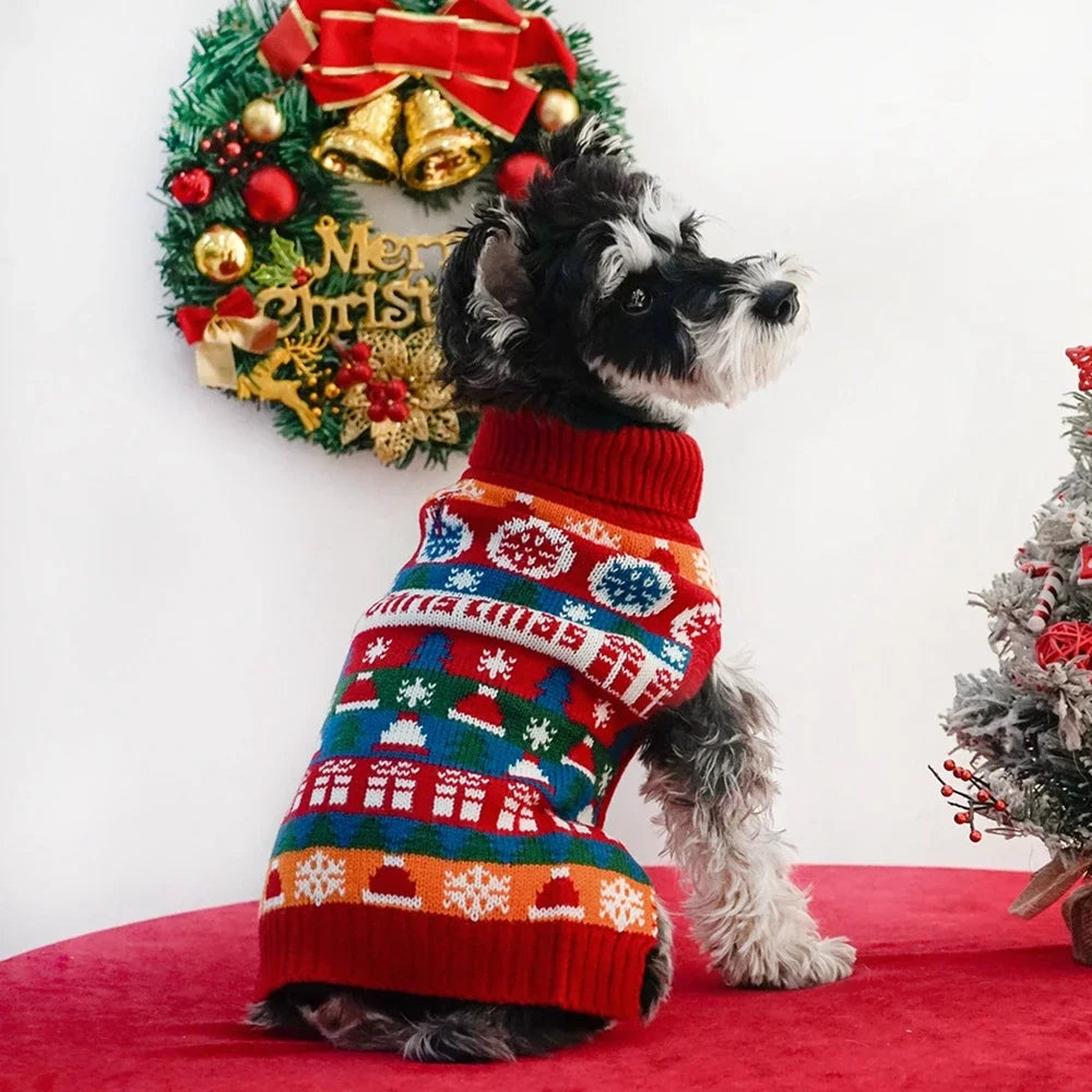 Puppy Sweaters Christmas Winter Warm Pet Knitwear  Small Dogs Costumes