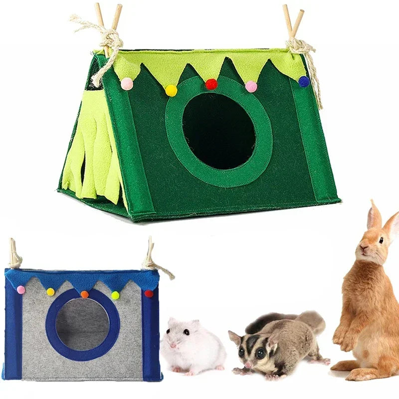 Small Pet Nest Felt Tent Rabbit  Hamster House  Large Guinea Pig  Accessories