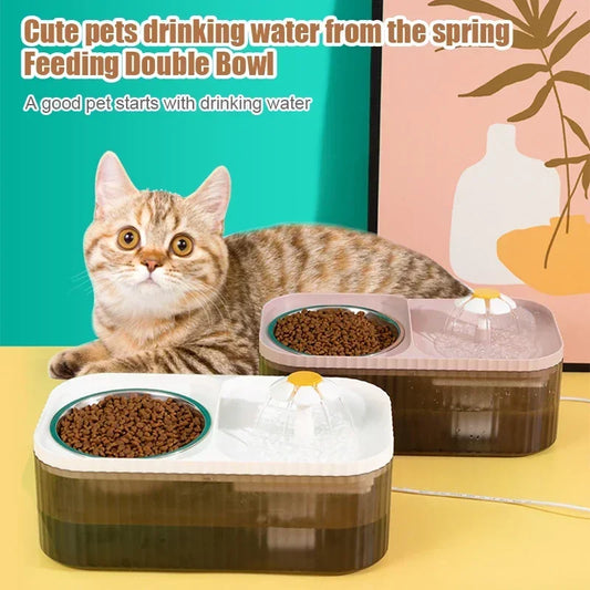 Automatic Cat Feeder Water Dispenser Large Capacity