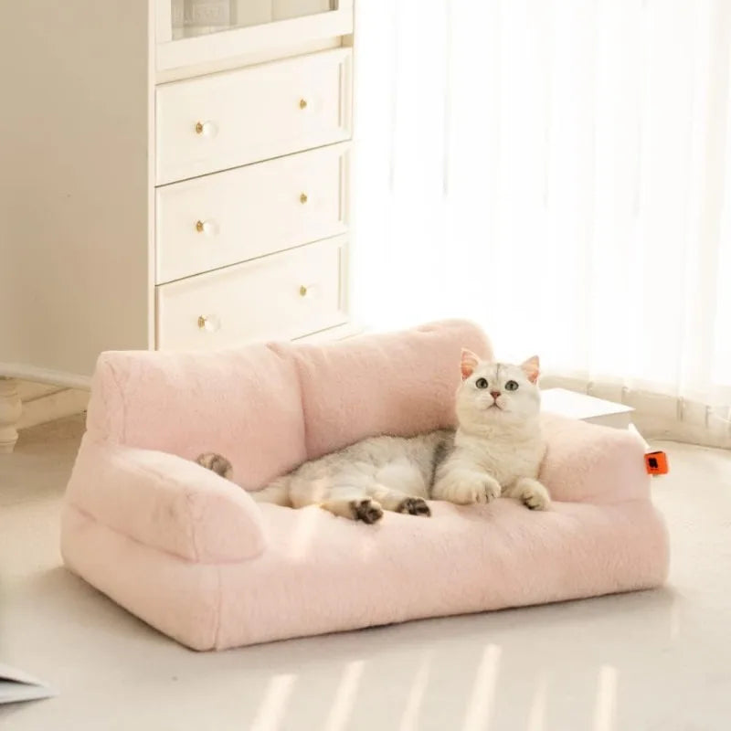 Washable Cat Beds for Medium Small Dogs & Cats up to 25 lbs, Dog Beds with Non-Slip Bottom,