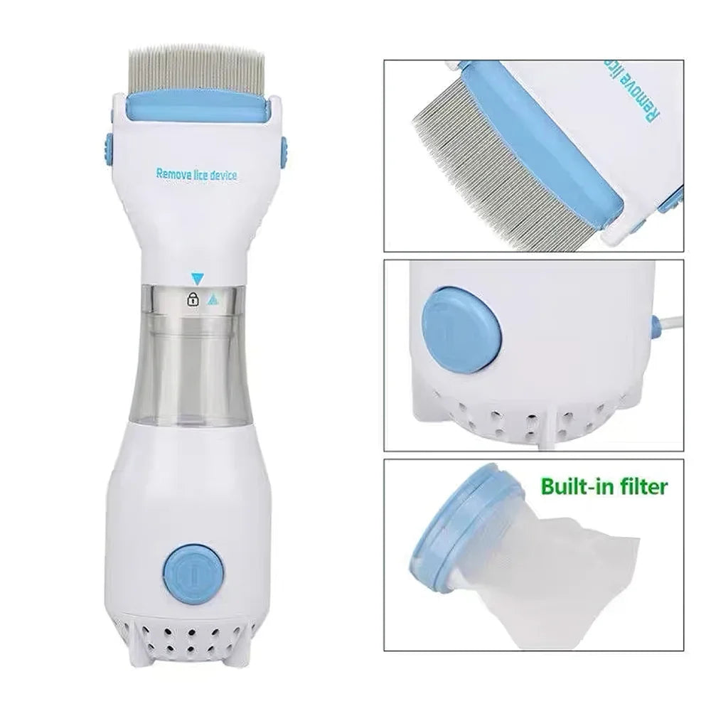 Electric Vacuum Lice Grabber Comb Cats Dogs Puppy Hair Cleaner and Flea Removal Killer Brush