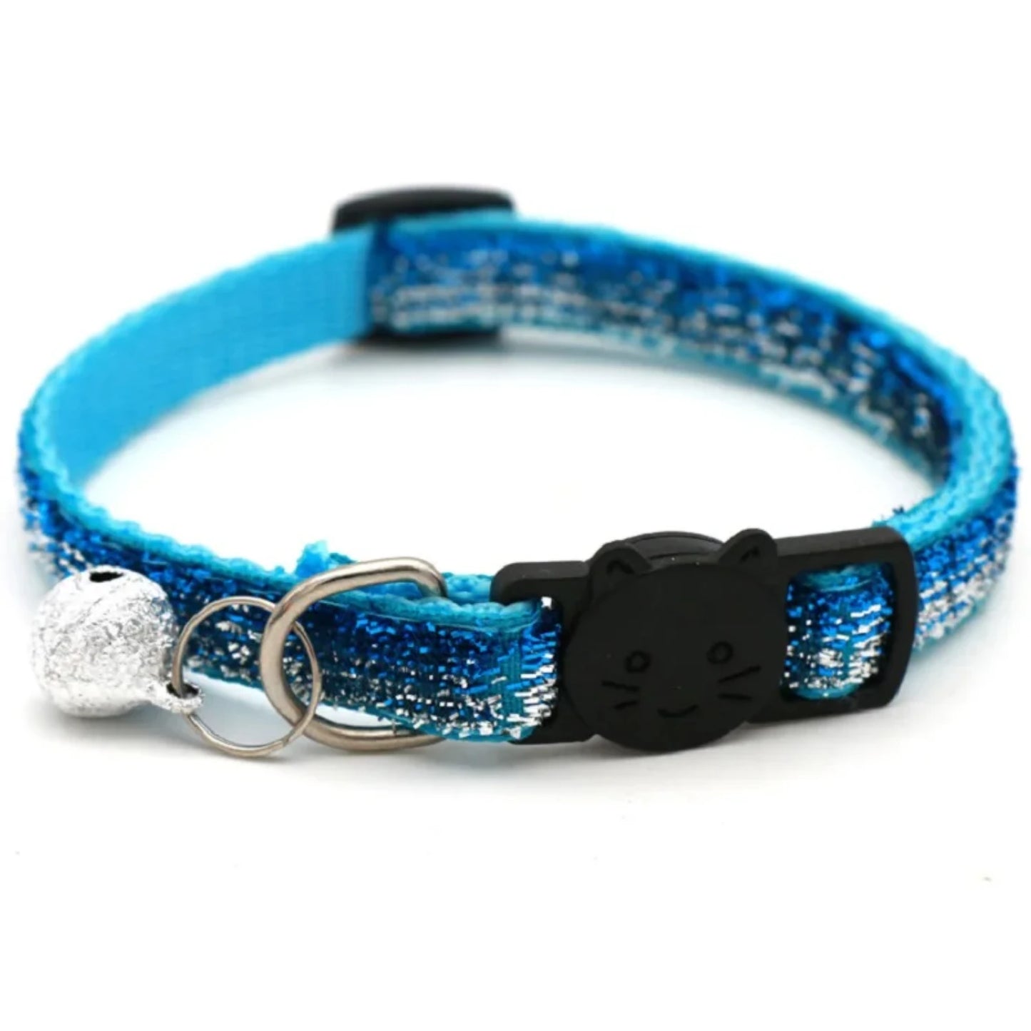 New Adjustable 2023 Cat Collar with Bell Breakaway - Sequin Neck Strap for Kitten Cat