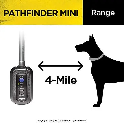 Pathfinder Mini GPS Electronic Dog Training Collar for Small to Medium Dogs - 4-Mile range