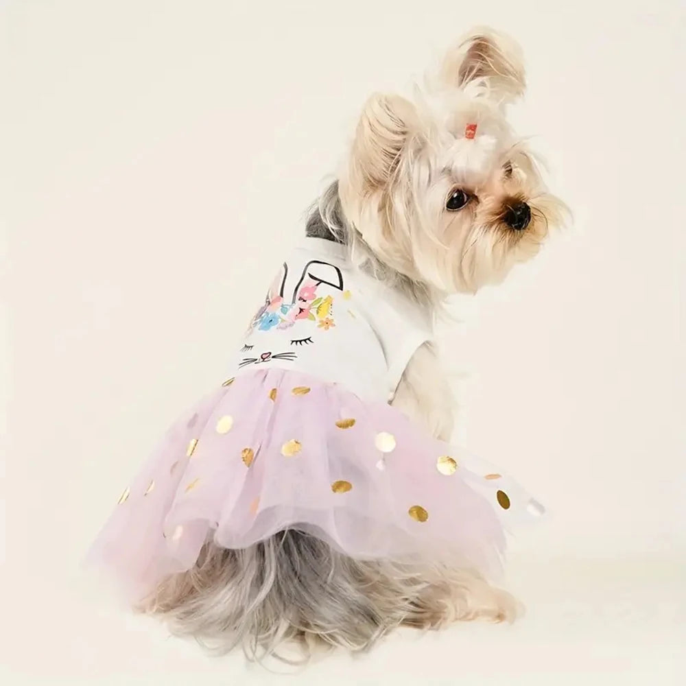 Dog Summer Dress Cat Lace Skirt Pet Clothing Princess Apparel Cute Puppy