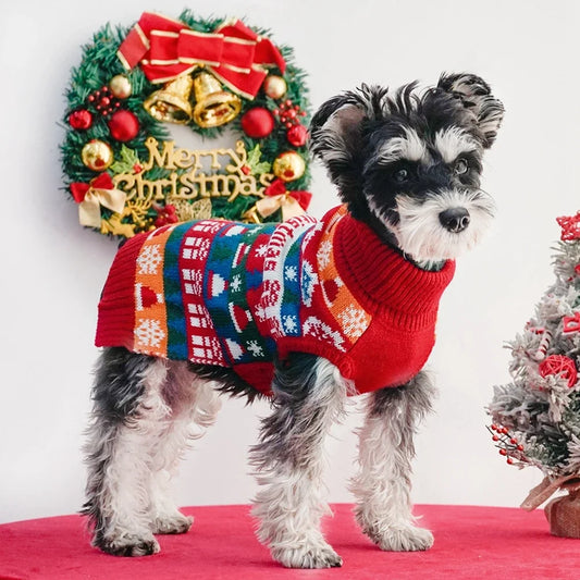 Puppy Sweaters Christmas Winter Warm Pet Knitwear  Small Dogs Costumes