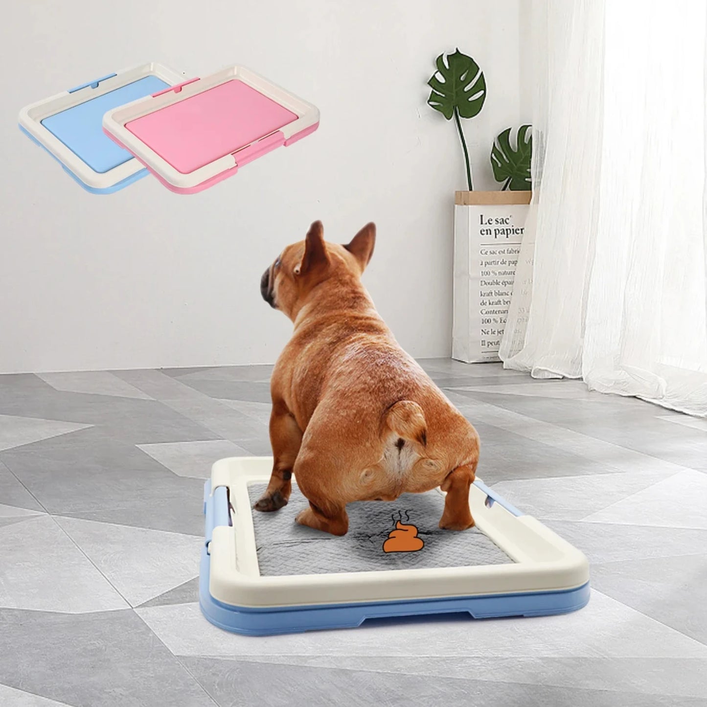 Portable Dog Training  Indoor Dogs Potty  for Small Dogs  Cat Litter Box Puppy Pad Tray