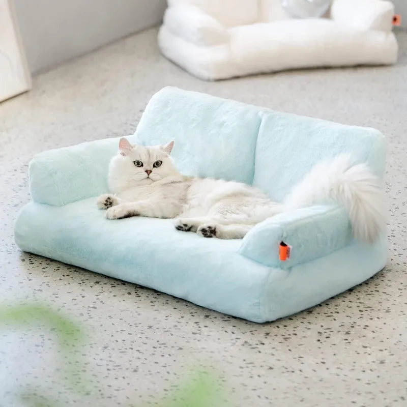 Washable Cat Beds for Medium Small Dogs & Cats up to 25 lbs, Dog Beds with Non-Slip Bottom,