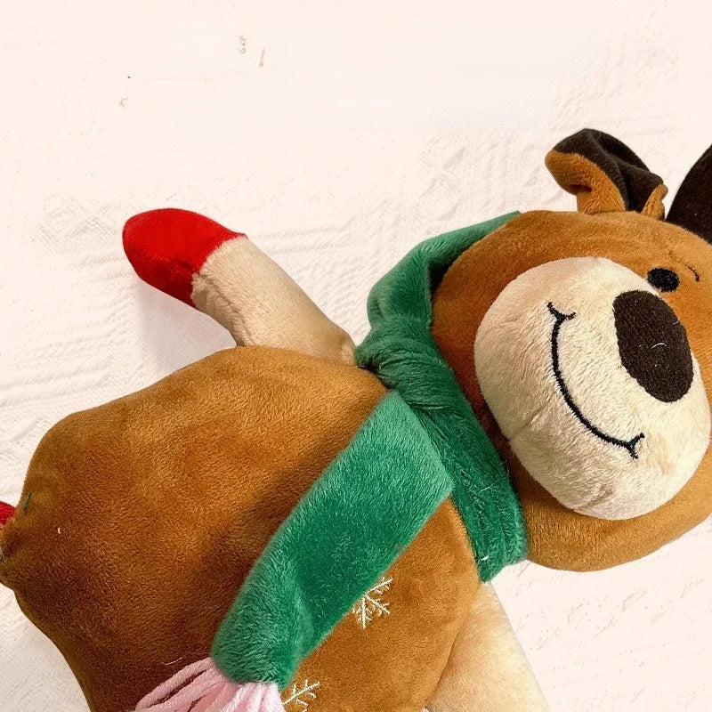 Pet Christmas Series Plush Dog Toys Santa Claus Elk Snowman Shape Colorful Toys Interactive Bite Toys