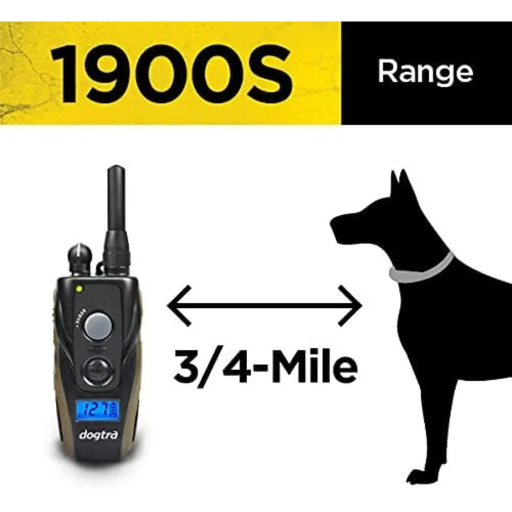 Electronic Training Collars 1900S 3/4 Mile Range Rechargeable E-Collar with Adjustable ,Waterproof