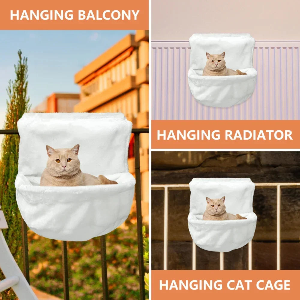 Pet Hanging Beds Cat Sunny Window Seat Mount Hammock Comfortable  Shelf Seat Winter Warm Cat Accessories