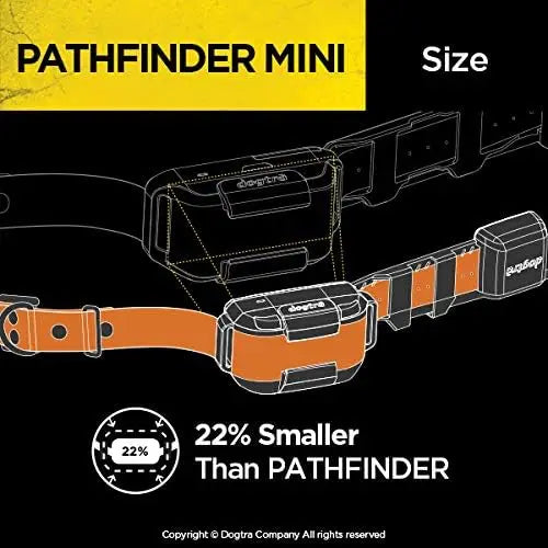 Pathfinder Mini GPS Electronic Dog Training Collar for Small to Medium Dogs - 4-Mile range