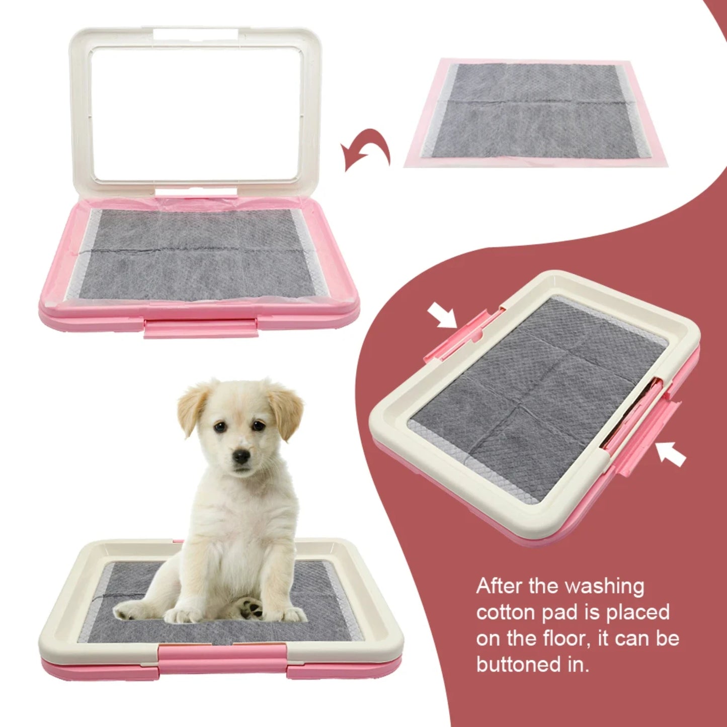 Portable Dog Training  Indoor Dogs Potty  for Small Dogs  Cat Litter Box Puppy Pad Tray