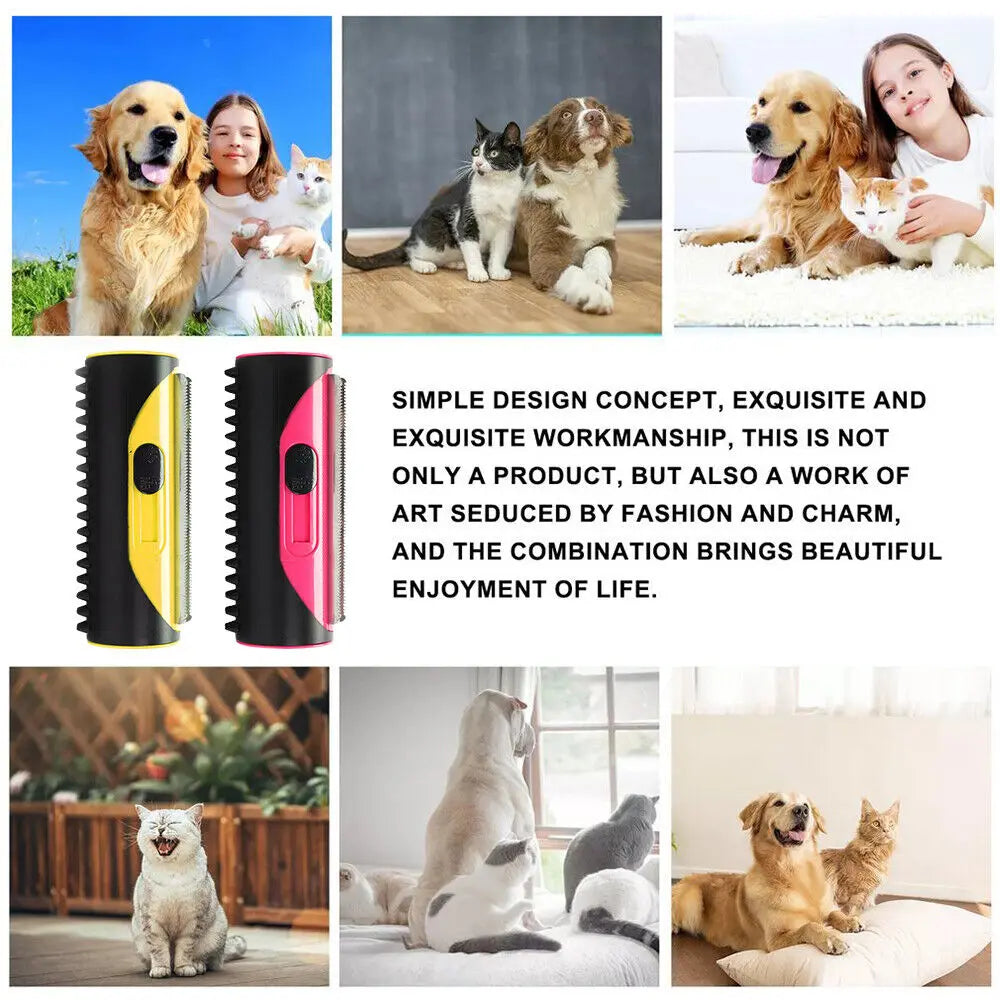 Pet Dog Hair Comb  Removal and Lint Roller Dog Cat Cleaning Brush for Sofa Carpet