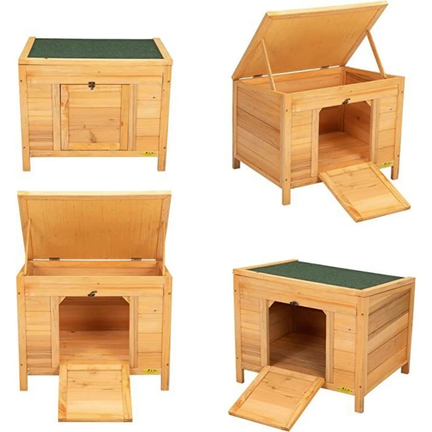 US 24 inch rabbit cage, wooden with asphalt  roof, small animal house-