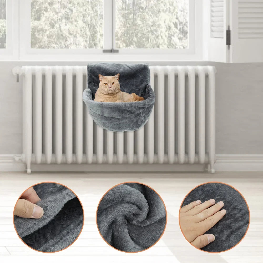 Pet Hanging Beds Cat Sunny Window Seat Mount Hammock Comfortable  Shelf Seat Winter Warm Cat Accessories