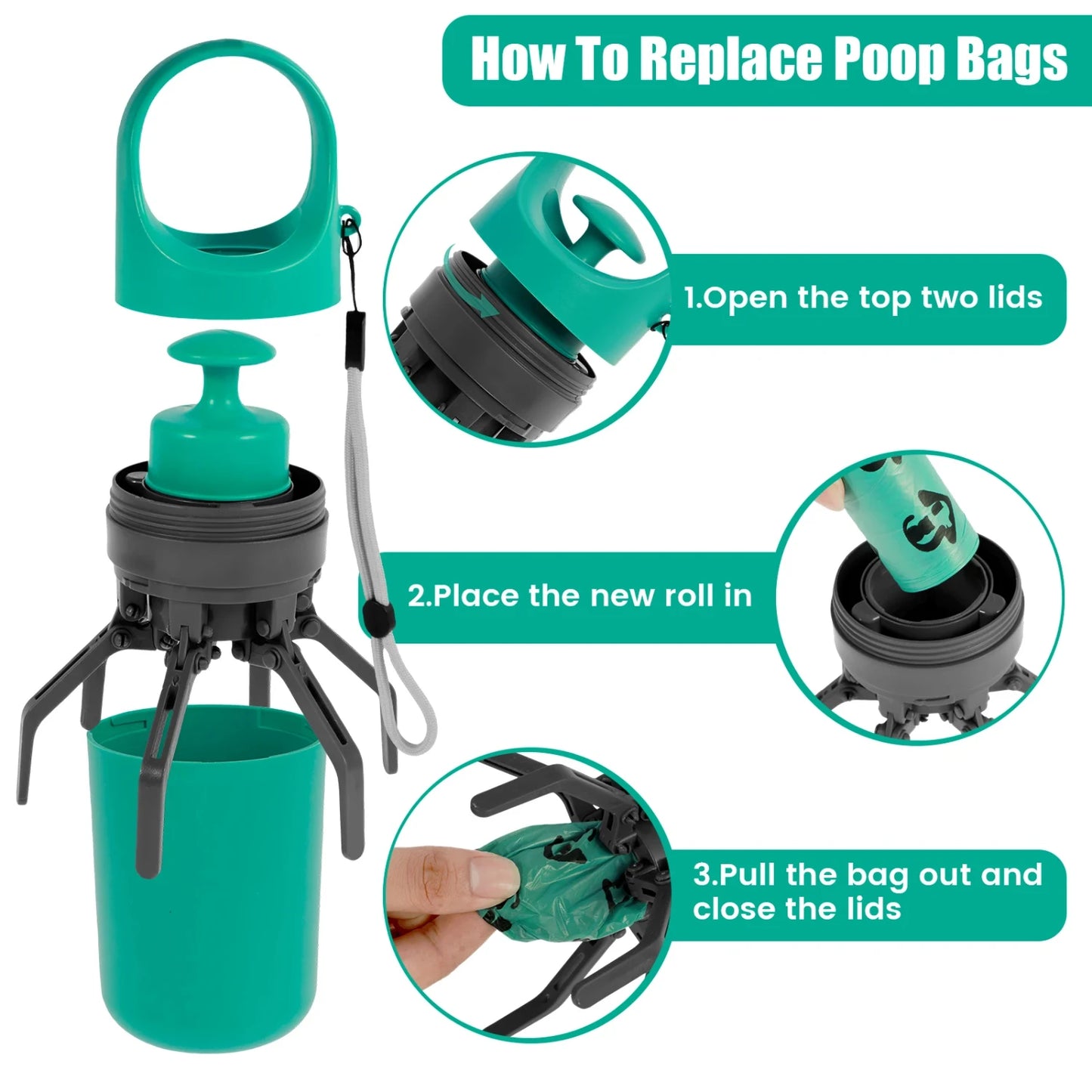 Efficient Compact Poop Scooper - Handy Pet Waste Removal Tool